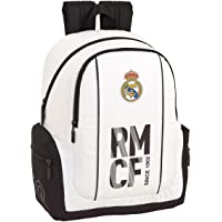 Los mejores  - Real Madrid CF 611854662 Mochila Adaptable a Carro- Niños- Blanco- 43 cm